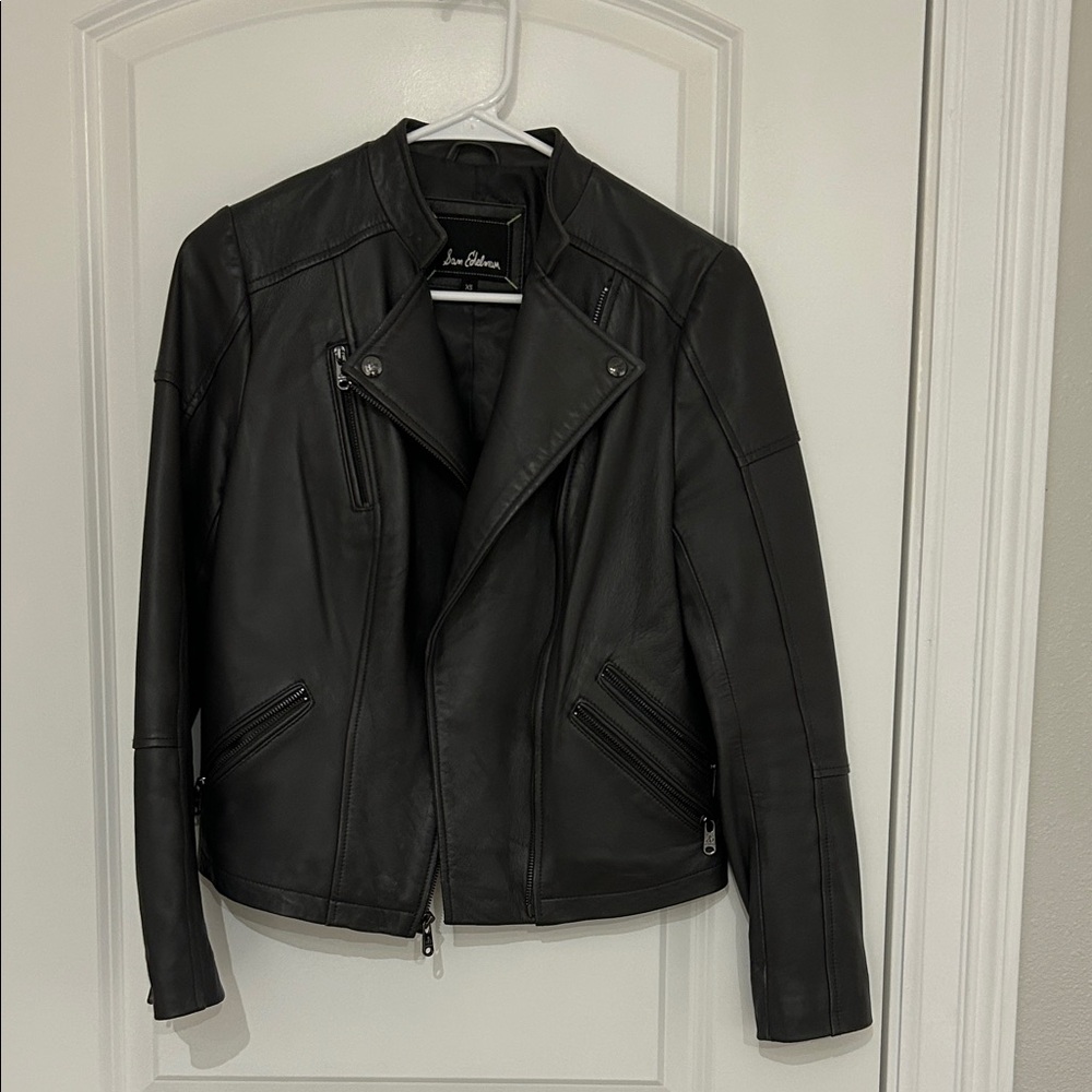 Sam Edelman Charcoal Leather Jacket